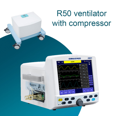 CE sertifikalı yoğun bakım ventilatörü ve kompresörlü Siriusmed yoğun bakım ve ameliyat için