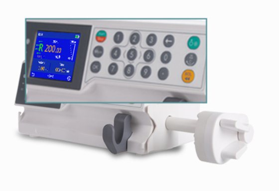 CE ISO 13485 Icu Tıbbi Şırınga Pompası Kompakt tasarım 1.5kg